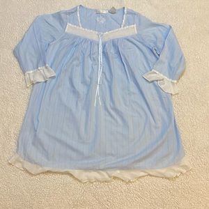Eileen West Vintage Nightgown Size Medium Blue